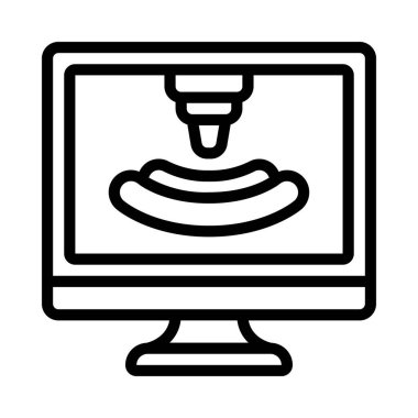 Çevrimiçi Gıda Üreticisi web simgesi vektör illüstrasyonu