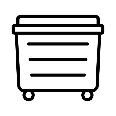 Çöp kutusu web simgesi vektör illüstrasyonuName