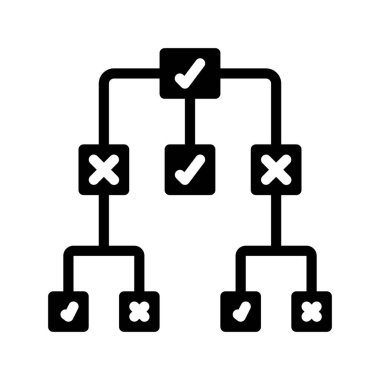 Karar Ağacı ikon vektör çizimi