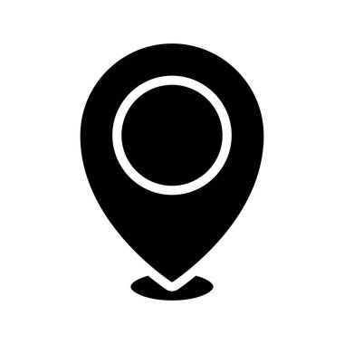 Basit konum simgesi, vektör illüstrasyonu