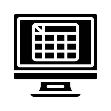 Bilgisayar Hız Çizelgesi simgesi, vektör illüstrasyonu 