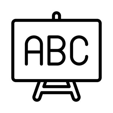 beyaz tahta web simgesi vektör illüstrasyonu