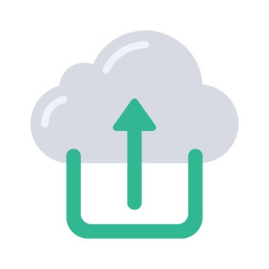 Bulut web simgesi vektör illüstrasyonuna yükle