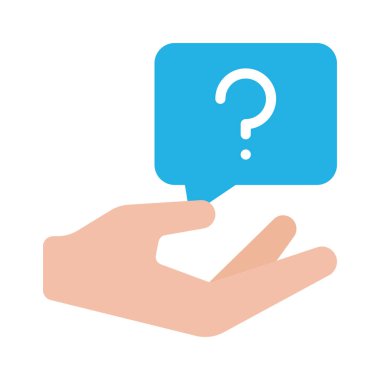 El Verme Soru Web ikonu vektör çizimi