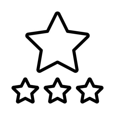 Dört Yıldız Gözden Geçirme vektör çizgisi simgesi  