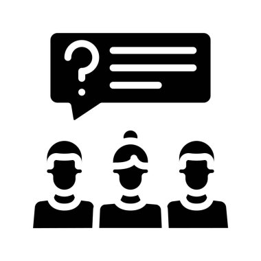 Soru İleti Web simgesi vektör illüstrasyonu