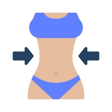 Slim Down Dişi Ağ ikonu vektör çizimi