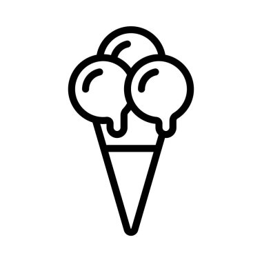 Dondurma Konisi Web simgesi vektör illüstrasyonu