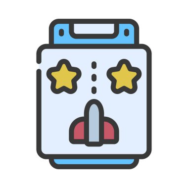 Uzay Savaşçısı Oyun Web ikonu vektör çizimi