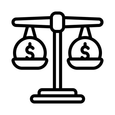 Para Ölçekli Web simgesi vektör illüstrasyonu