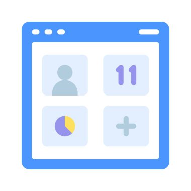 Gösterge Paneli Parçacıkları Web simgesi vektör illüstrasyonu