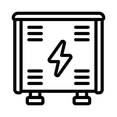 Substation Machine web simgesi vektör illüstrasyonu