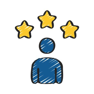 derecelendirme simgesi vektörü beyaz arkaplanda izole edildi 