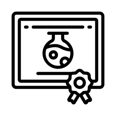 Kimyasal Mühendislik Derece Ağ ikonu vektör çizimi