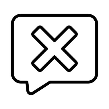 Hatalı İleti simgesi, vektör illüstrasyonu  