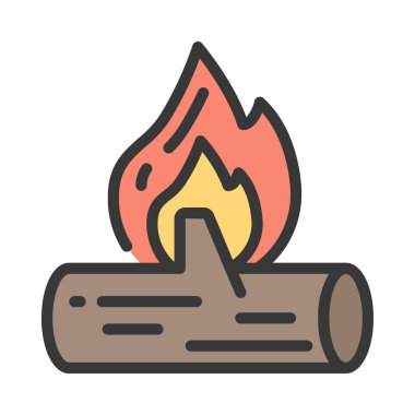 Günlük Ateşi Web simgesi vektör illüstrasyonuName