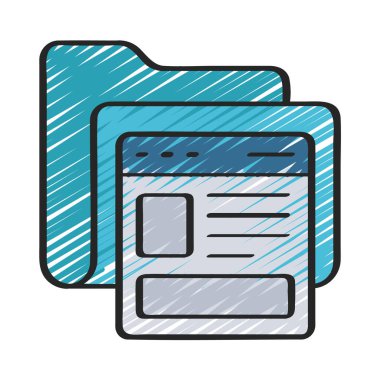 Web Sitesi Dizin simgesi, vektör illüstrasyonu 