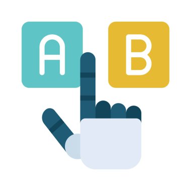 Çoklu Seçim Robot simgesi, vektör illüstrasyonu basit tasarım