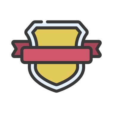 kalkan basit simgesi, vektör resimleme arkaplanı 