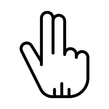 İki Parmak Pointer ağ vektör illüstrasyonu