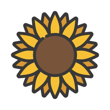 ayçiçeği izole edilmiş ikon vektör illüstrasyon tasarımı