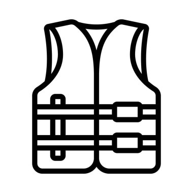Life Jacket simgesi, vektör illüstrasyonu         