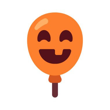 Cadılar Bayramı Balonu Web simgesi vektör illüstrasyonu