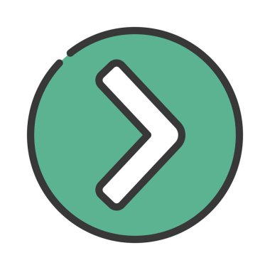 ok sağ simge vektör illüstrasyonu