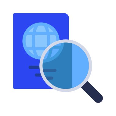 Pasaport simgesi vektör illüstrasyon tasarımını incele