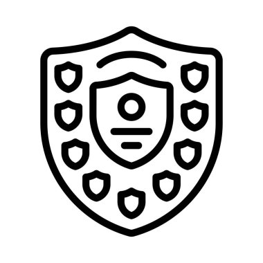 kalkan basit simgesi, vektör resimleme arkaplanı 