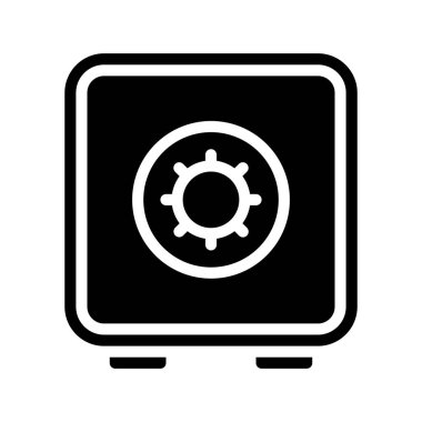 Para Güvenli Kutusu web simgesi vektör illüstrasyonu