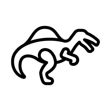 Spinosaurus düz simgesi, vektör çizimi 