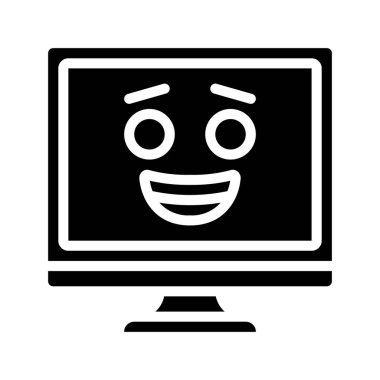 Mutlu gülümsemek ifade, vektör çizim