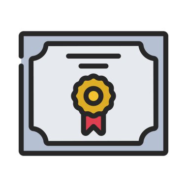 Tamamlama Sertifikası Web simgesi vektör çizimi