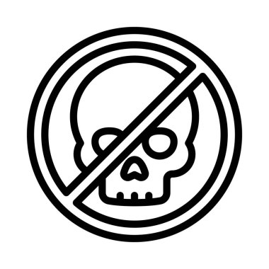 beyaz arkaplanda kafatası işareti