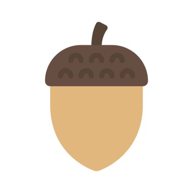 palamut vektörü düz renk simgesi