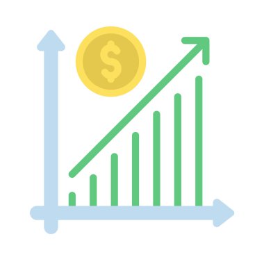 finans ve para konsept simgesi, vektör illüstrasyonu basit tasarım