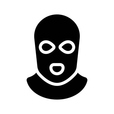 Kar maskesi yassı simgesi, vektör illüstrasyonu 