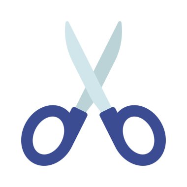 Beyaz arka plan üzerinde simge vektör çizim makas 