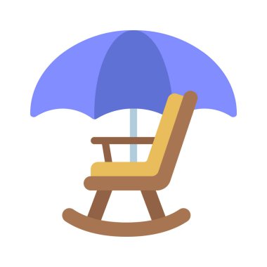 Emeklilik Kapağı düz simgesi, vektör illüstrasyonu 