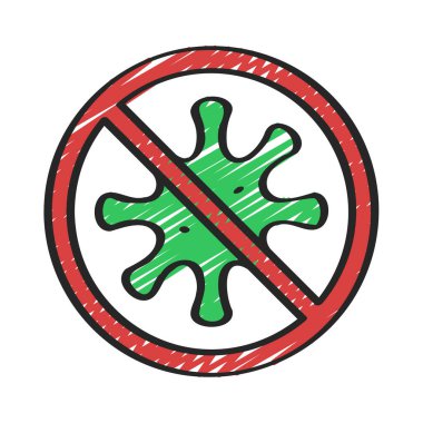 Virüs web simgesi vektör çizimi yok