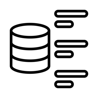 Veri Listesi simgesi, vektör illüstrasyonu  