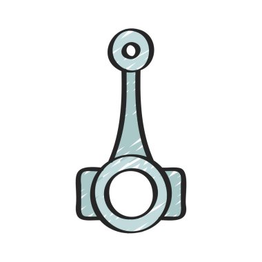 Rod düz simgesi, vektör illüstrasyonu bağlanıyor 