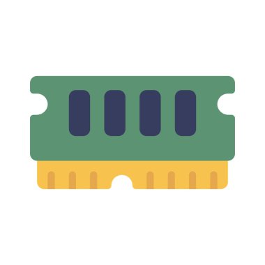 Bir çipin karikatür simgesinin vektör çizimi