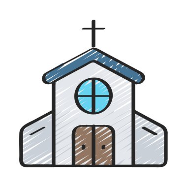 kilise simgesi vektör illüstrasyonu