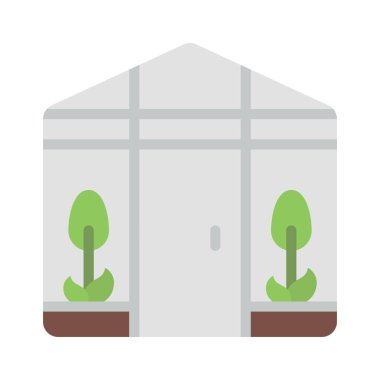 yeşil ev simgesi, vektör illüstrasyonu basit tasarım