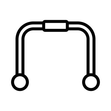 Dip Çubukları düz simgesi, vektör illüstrasyonu 