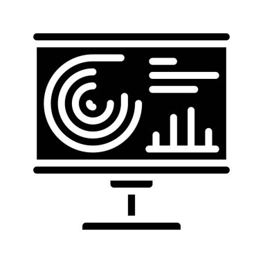 Sunum Ağı simgesinin vektör illüstrasyonu