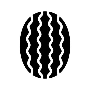 Karpuz meyve ikonu, illüstrasyon