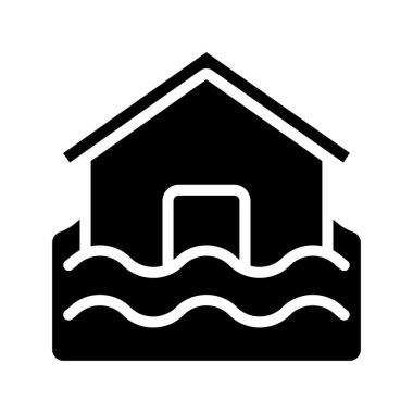 Bir ev simgesinin vektör illüstrasyonu